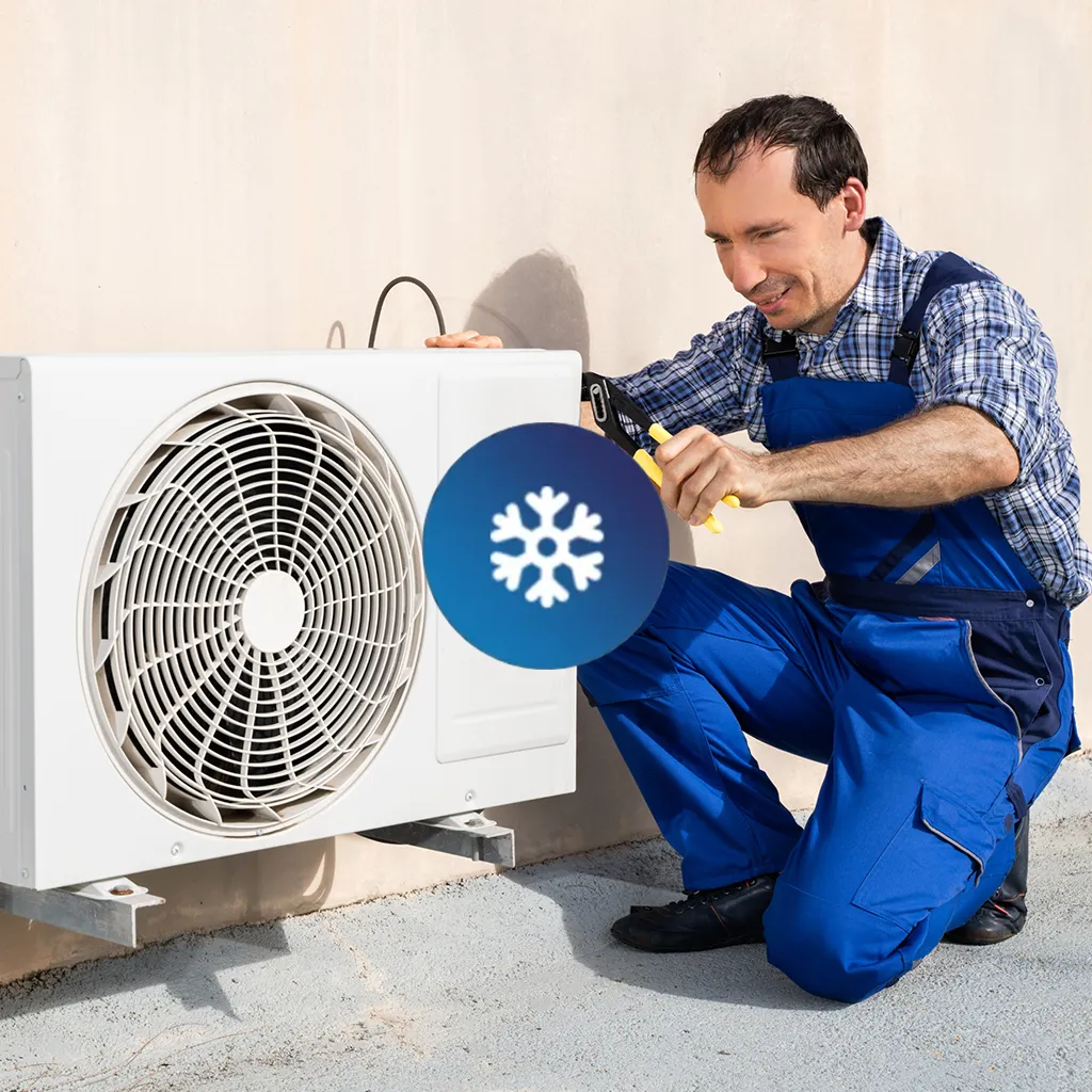 Air Alliance Team HVAC technician diagnosing and repairing AC unit in Weldon Springs, MO